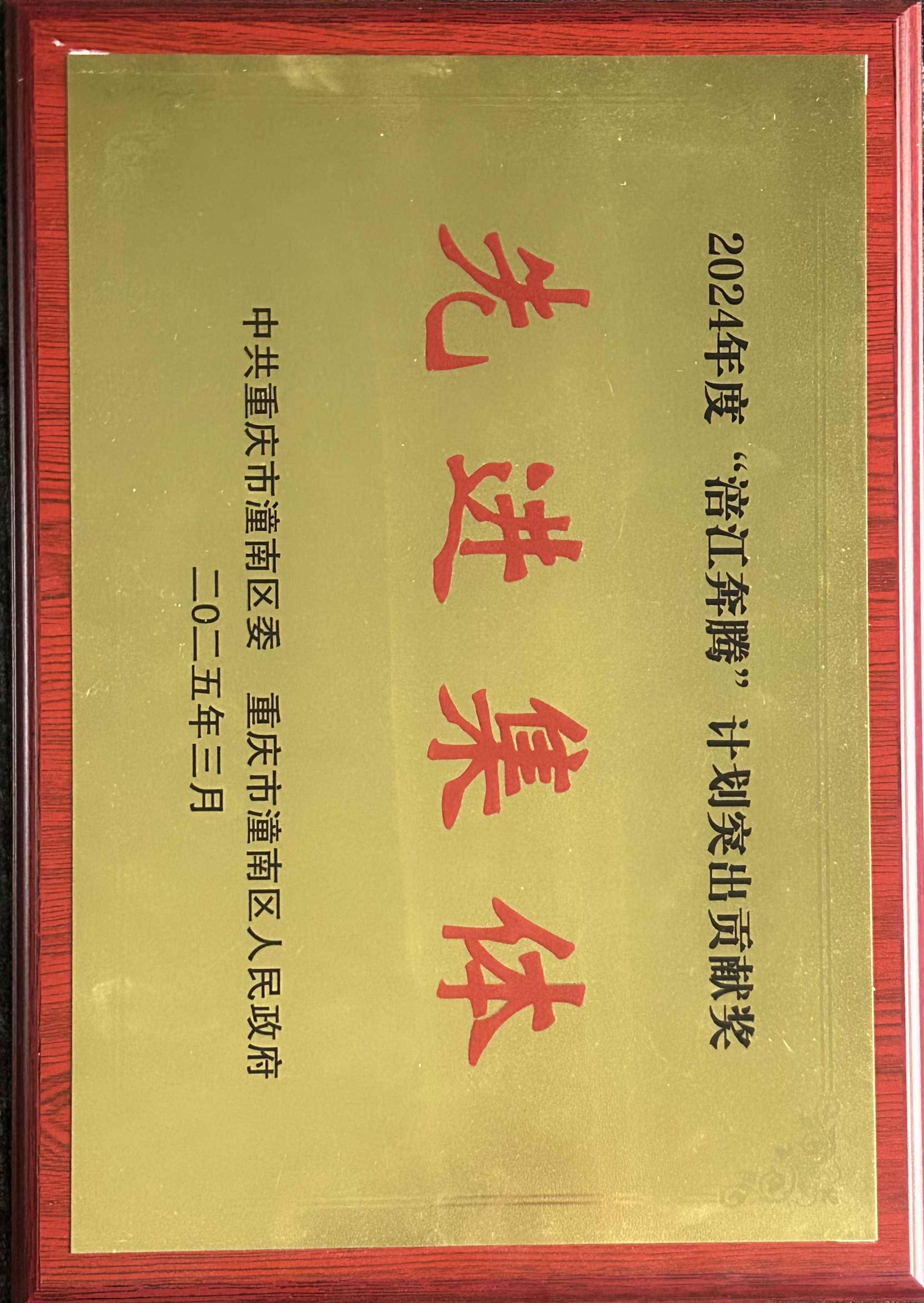 我司荣获2024年“涪江奔腾”计划突出贡献奖先进集体